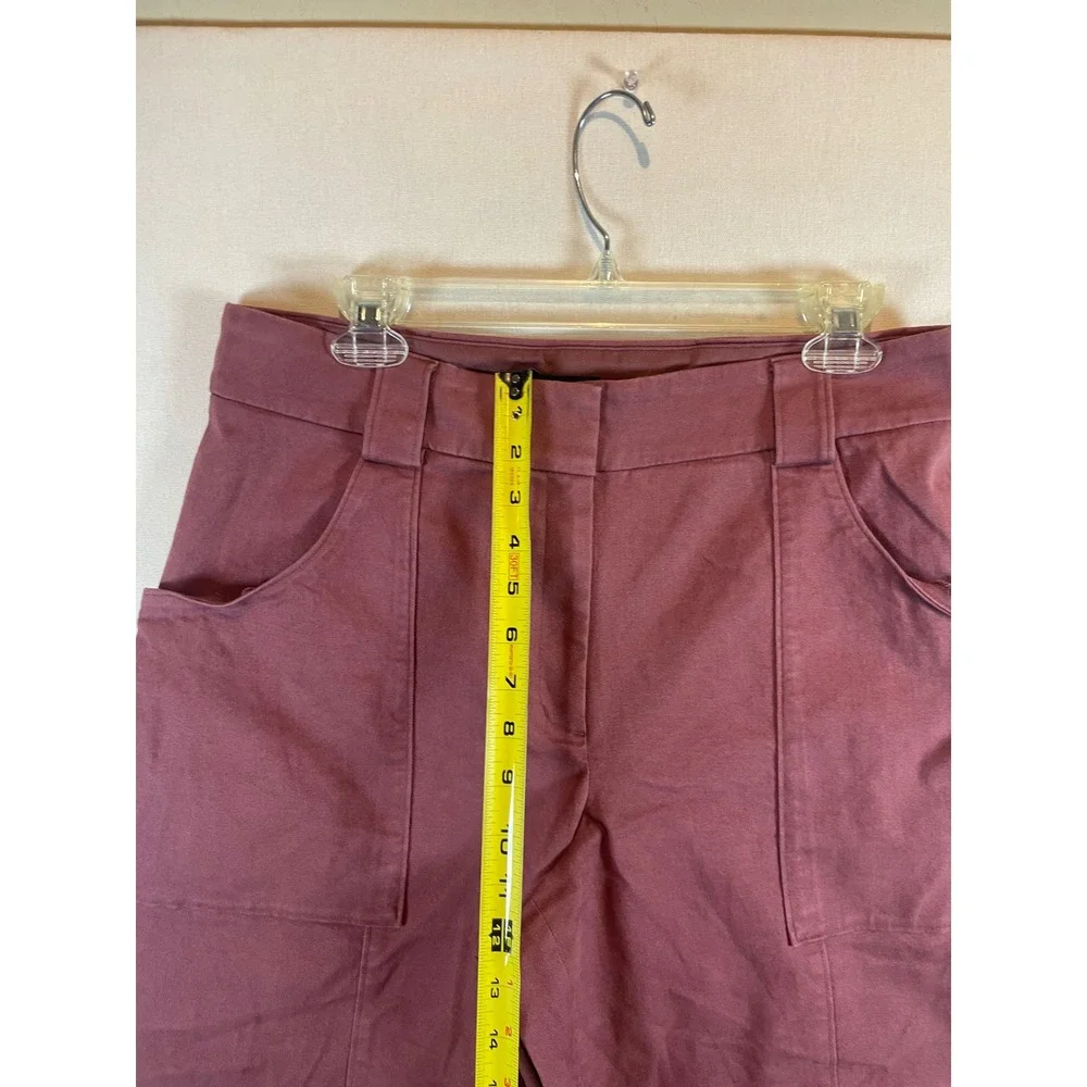 Express Mauve Pink High Waisted Utility Tapered Barrel LegTrouser Pants 12 - Picture 7 of 9